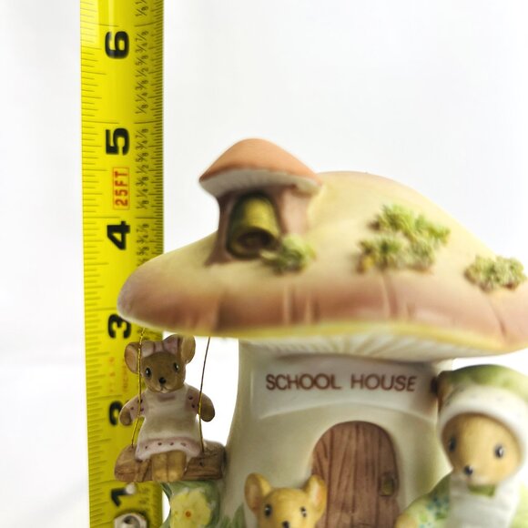 Enesco Mice Vintage Mushroom Schoolhouse Music Box "School Days" Retired - Picture 8 of 8